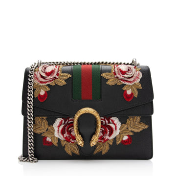 Gucci Leather Embroidered Rose Dionysus Medium Shoulder New 1:1 Bags (SHF-7coiPQ)