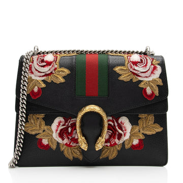 Gucci Leather Embroidered Rose Dionysus Medium Shoulder New 1:1 Bags (SHF-sxhk6S)