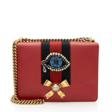 Gucci Leather Evil Eye Chain Medium Shoulder New 1:1 Bags