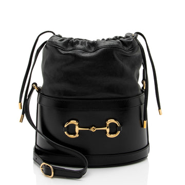 Gucci Leather Horsebit 1955 Drawstring Bucket New 1:1 Bags (SHF-gQJSRI)
