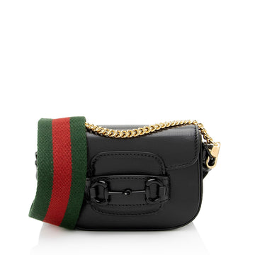 Gucci Leather Horsebit 1955 Super Mini Shoulder New 1:1 Bags