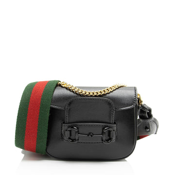 Gucci Leather Horsebit 1955 Super Mini Shoulder New 1:1 Bags