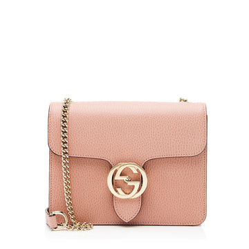 Gucci Leather Interlocking G Small Shoulder New 1:1 Bags (SHF-23405)