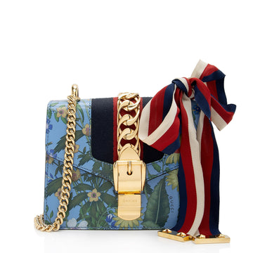 Gucci Leather New Flora Sylvie Mini Chain New 1:1 Bags (SHF-Yl1uiM)