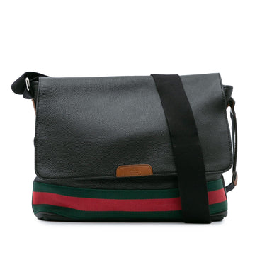 Gucci Leather Web Messenger New 1:1 Bags