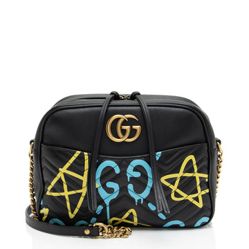Gucci Matelasse Leather GG Marmont Ghost Medium Shoulder New 1:1 Bags