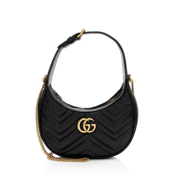 Gucci Matelasse Leather GG Marmont Half Moon Mini Shoulder New 1:1 Bags (SHF-KwqPFJ)