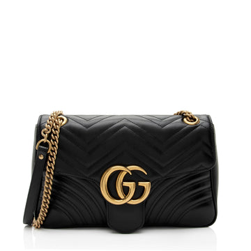 Gucci Matelasse Leather GG Marmont Medium Flap New 1:1 Bags (SHF-maxMO9)