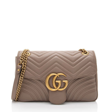 Gucci Matelasse Leather GG Marmont Medium Flap Shoulder New 1:1 Bags (SHF-EZthFS)