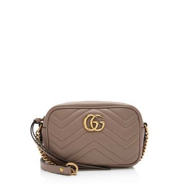 Gucci Matelasse Leather GG Marmont Mini New 1:1 Bags (SHF-diq8aj)