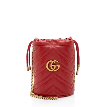 Gucci Matelasse Leather GG Marmont Mini Bucket New 1:1 Bags (SHF-5Z20gx)