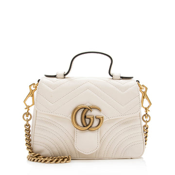 Gucci Matelasse Leather GG Marmont Mini Top Handle New 1:1 Bags (SHF-19549)