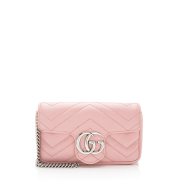 Gucci Matelasse Leather GG Marmont Super Mini Flap New 1:1 Bags (SHF-YnNOt3)