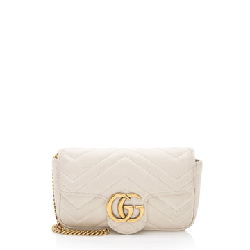 Gucci Matelasse Leather GG Marmont Super Mini Flap New 1:1 Bags (SHF-beHFsH)