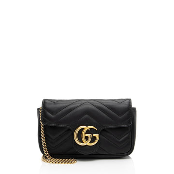 Gucci Matelasse Leather GG Marmont Super Mini Flap New 1:1 Bags (SHF-yBfrwz)