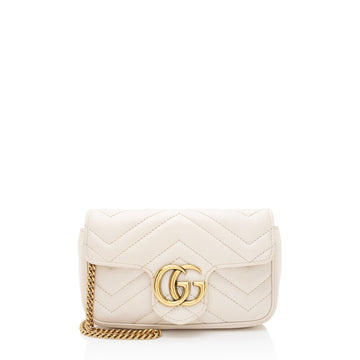 Gucci Matelasse Leather GG Marmont Super Mini Flap New 1:1 Bags