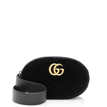 Gucci Matelasse Velvet GG Marmont Belt Bag - Size 30 / 75 (SHF-Wj8bXc)
