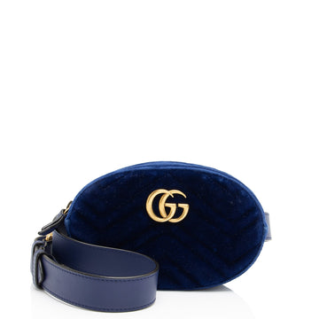 Gucci Matelasse Velvet GG Marmont Belt New 1:1 Bags - Size 34 / 85