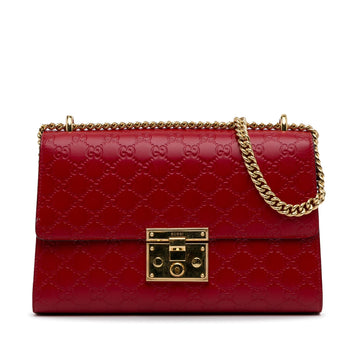 Gucci Medium Guccissima Padlock Shoulder New 1:1 Bags (SHG-rhl6JS)