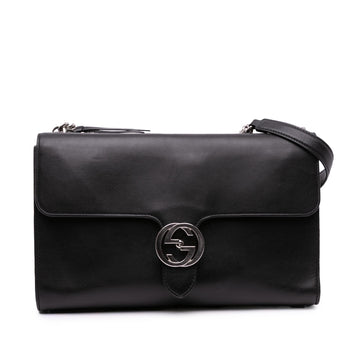 Gucci Medium Leather Dollar Interlocking G Crossbody