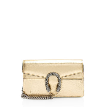 Gucci Metallic Leather Dionysus Super Mini New 1:1 Bags