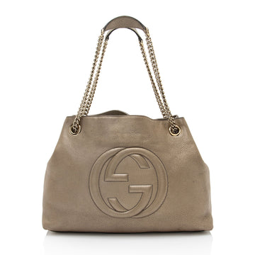 Gucci Metallic Leather Soho Medium Shoulder New 1:1 Bags