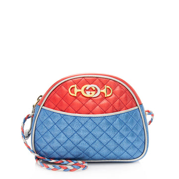 Gucci Metallic Leather Trapuntata Mini New 1:1 Bags (SHF-12038)