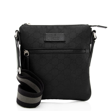 Gucci Nylon Monogram Small Flat Messenger New 1:1 Bags (SHF-uRak7p)