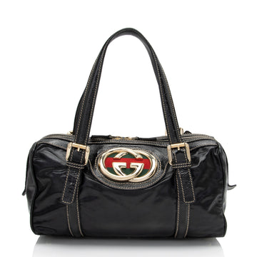 Gucci Patent Leather Britt Small Boston New 1:1 Bags