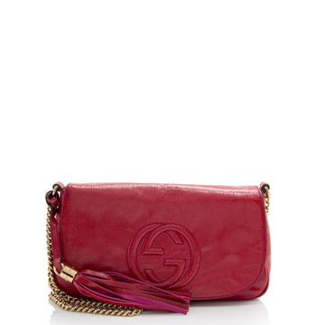 Gucci Patent Leather Soho Medium Flap New 1:1 Bags (SHF-V6tPqW)