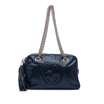 Gucci Patent Soho Chain Zip Shoulder New 1:1 Bags