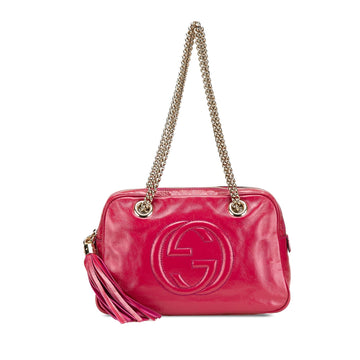 Gucci Patent Soho Chain Zip Shoulder New 1:1 Bags