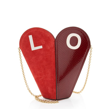 Gucci Python Suede Valentines Day Heart Small Chain New 1:1 Bags (SHF-6nBkhe)