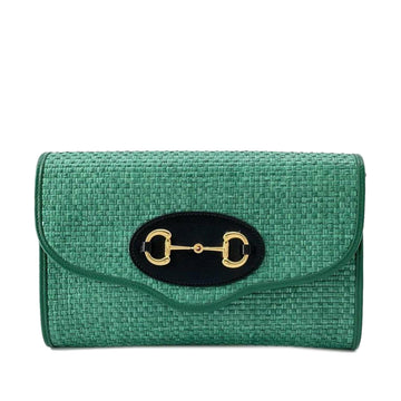Gucci Raffia Horsebit 1955 Chain New 1:1 Bags (SHG-5XcQjW)
