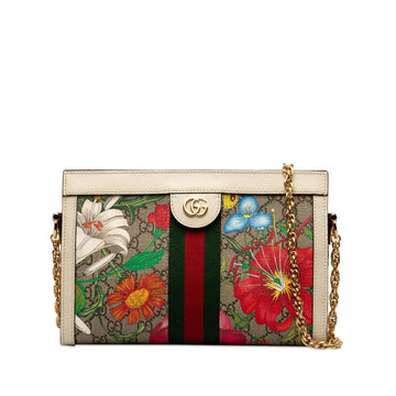 Gucci Small GG Supreme Flora Ophidia Chain Shoulder New 1:1 Bags (SHG-7xxXPR)