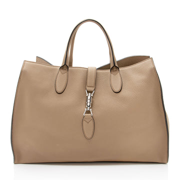 Gucci Soft Pebbled Leather Jackie Medium Tote
