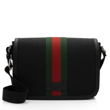 Gucci Techno Canvas Web Flap Messenger New 1:1 Bags (SHF-aNV2dn)