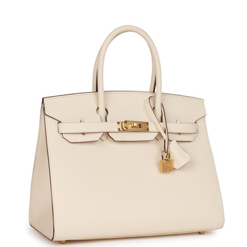 Hermes Birkin Sellier 30 Nata Leather Gold Hardware
