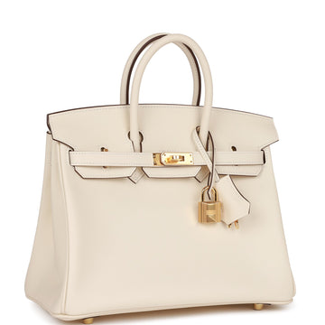 Hermes Birkin 25 Nata Leather Gold Hardware