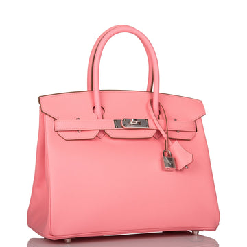 Hermes Birkin 30 Rose Confetti Leather Palladium Hardware