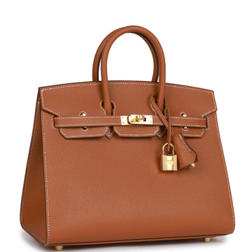 Hermes Birkin Sellier 25 Gold Leather Gold Hardware
