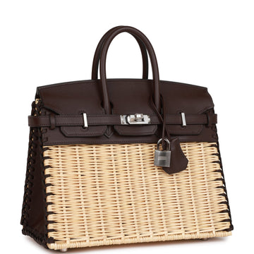 Hermes Picnic Sellier Birkin 25 Rouge Sellier Leather Palladium Hardware