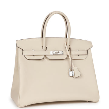 Hermes Special Order (HSS) Birkin 35 Nata Verso Leather Palladium Hardware