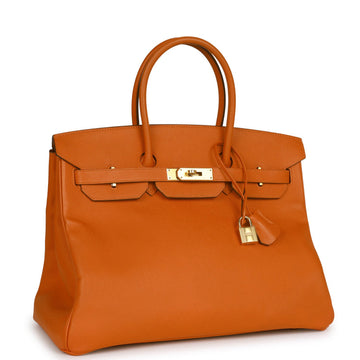Top Quality Hermes Birkin 35 Feu Leather Gold Hardware