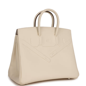 Hermes Birkin Shadow 25 Nata Leather Palladium Hardware