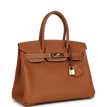 New Hermes Birkin 30 Gold Epsom Gold Hardware