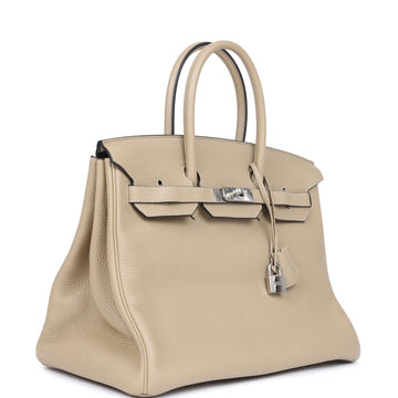 New Hermes Birkin 35 Trench Togo Palladium Hardware