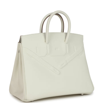 Hermes Birkin Shadow 25 Mushroom Swift Palladium Hardware