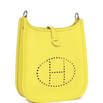 Hermes Evelyne TPM Lime Leather Palladium Hardware