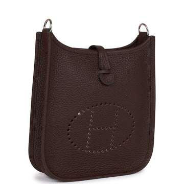 Hermes Evelyne TPM Rouge Sellier Leather Palladium Hardware